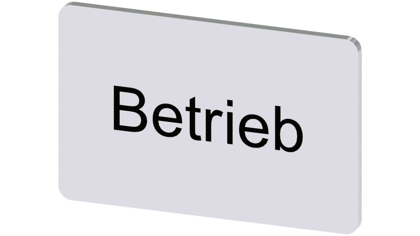 Siemens 按钮标识牌 标签板, "Betrieb"文字, SIRIUS ACT 3SU19系列
