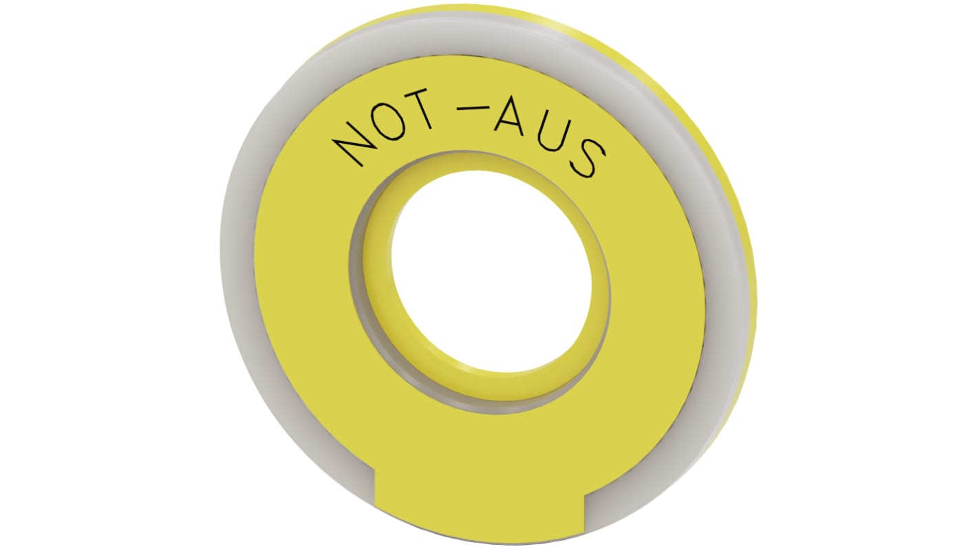 Siemens EMERGENCY STOP backing plate, Not - Aus