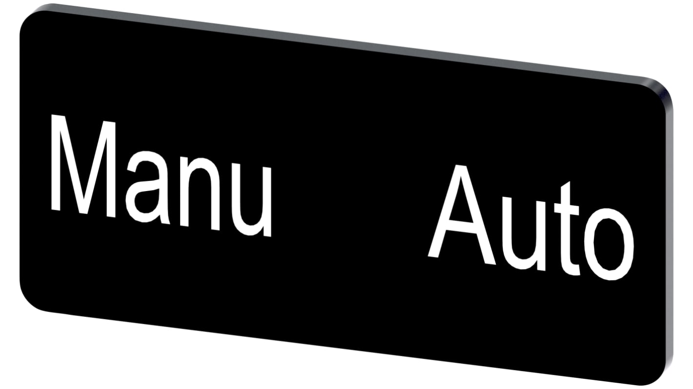 Siemens 按钮标识牌 标签板, "Manu - Auto"文字, SIRIUS ACT 3SU19系列