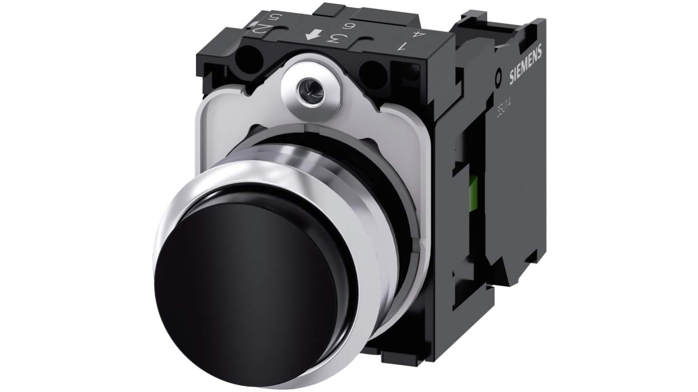 Siemens SIRIUS ACT 3SU11 Series Push Button Complete Unit, 22mm Cutout, SPST, IP66, IP67, IP69(IP69K)