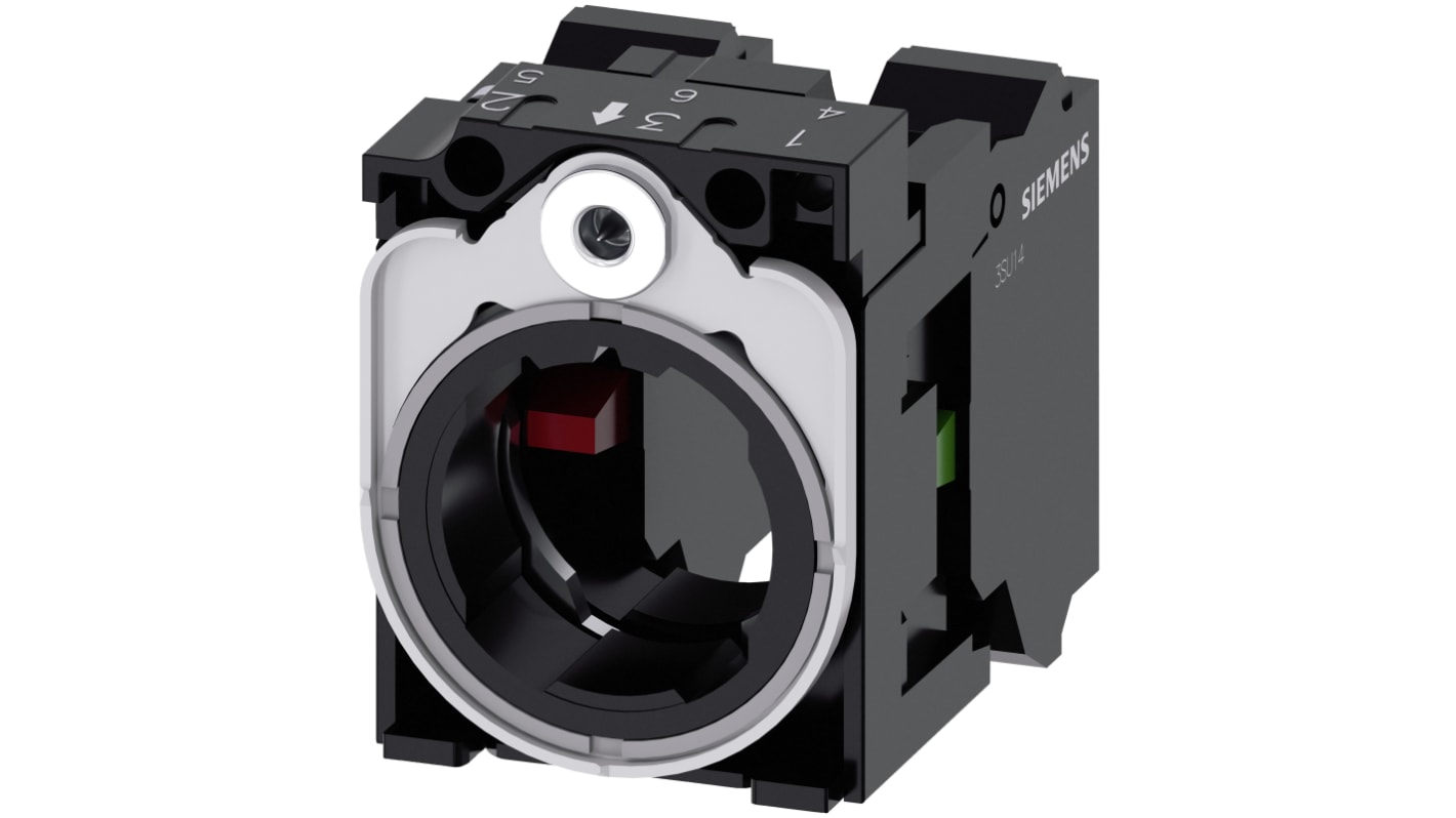 Siemens SIRIUS ACT 3SU15 Series Contact Block, 5 ... 500V, 1NO + 1NC