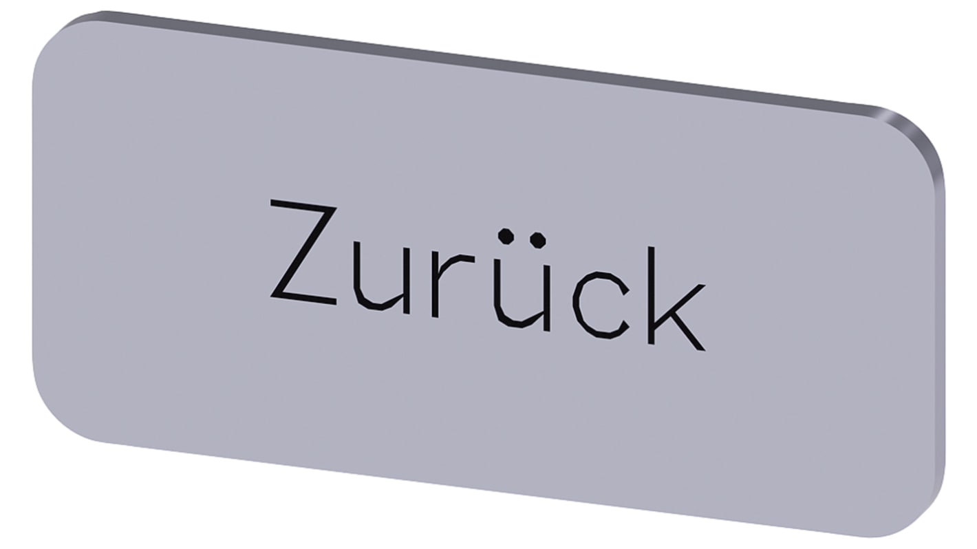 Siemens Labeling plate, Zurück