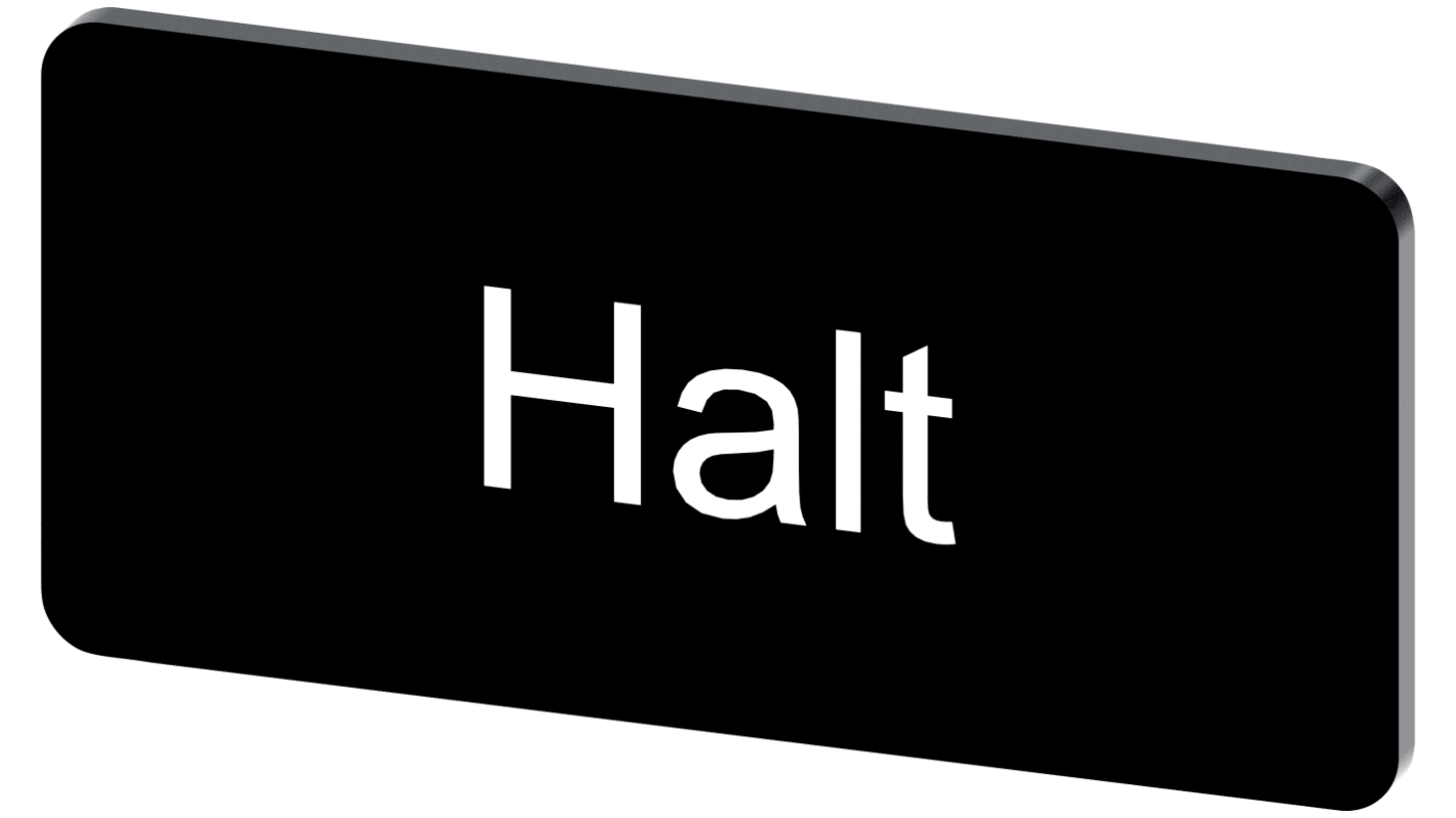 Siemens 按钮标识牌 标签板, "Halt"文字, SIRIUS ACT 3SU19系列