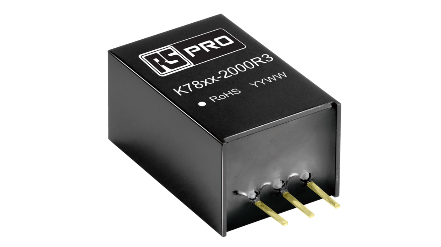 RS PRO Switching Regulator, PCB Mount, 3.3V dc Output Voltage, 6 → 36V dc Input Voltage, 2A Output Current, 1
