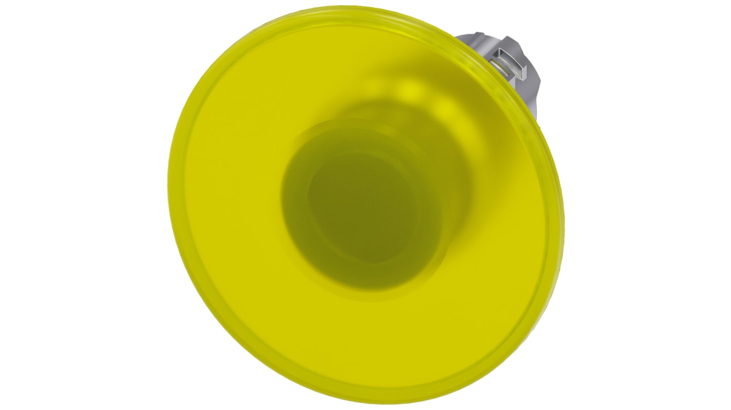 Siemens SIRIUS ACT 3SU10 Series Yellow Momentary Push Button Head, 22mm Cutout, IP66, IP67, IP69K