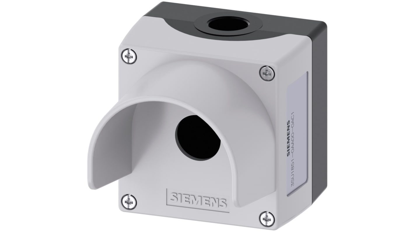 Siemens Grey Metal SIRIUS ACT 3SU18 Push Button Enclosure - 22mm Diameter