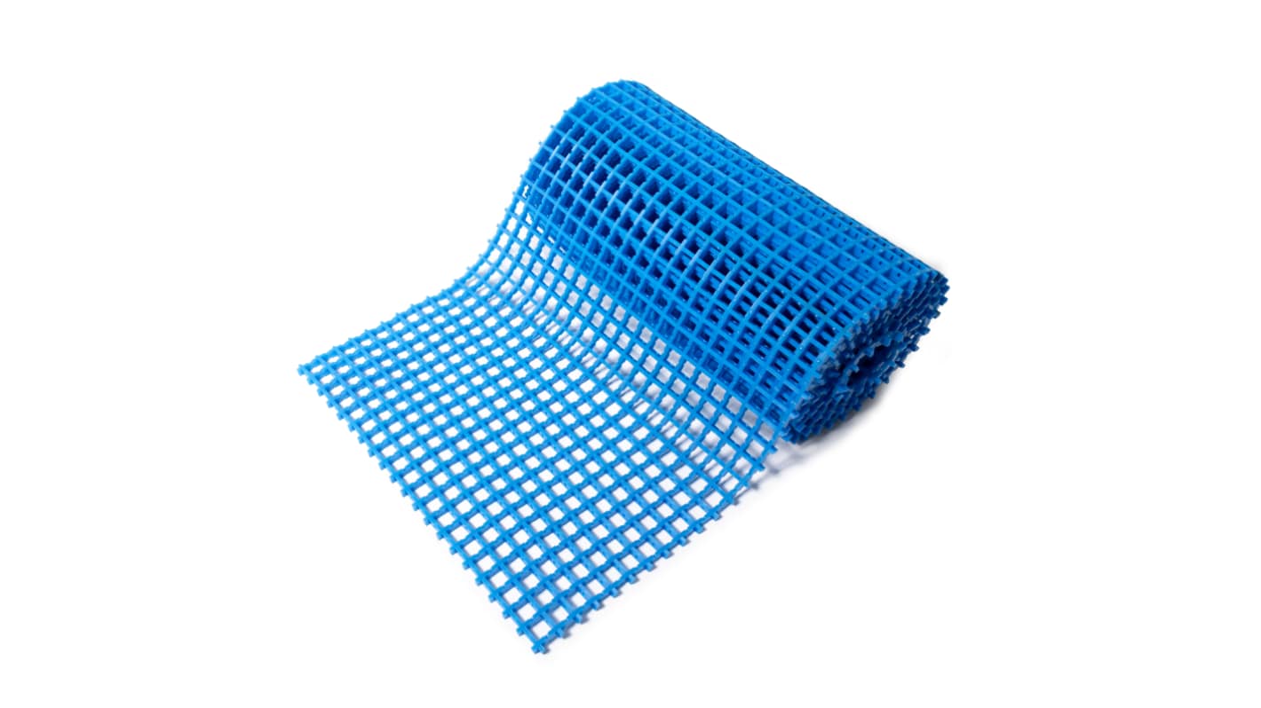 Coba Europe Blue Anti-Slip PVC Mat, Cross Ribbed Finish 5m x 0.9m x 12mm