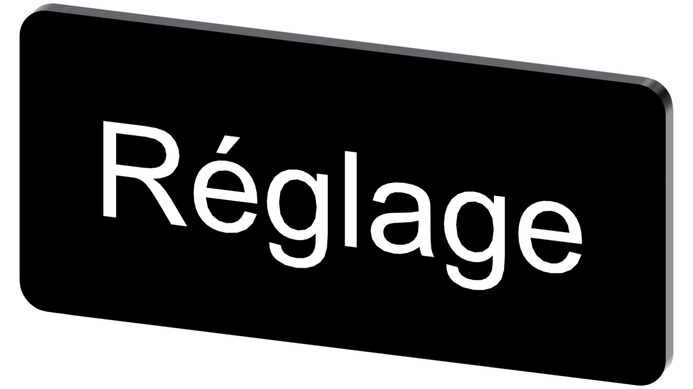 Siemens Labeling plate, Réglage