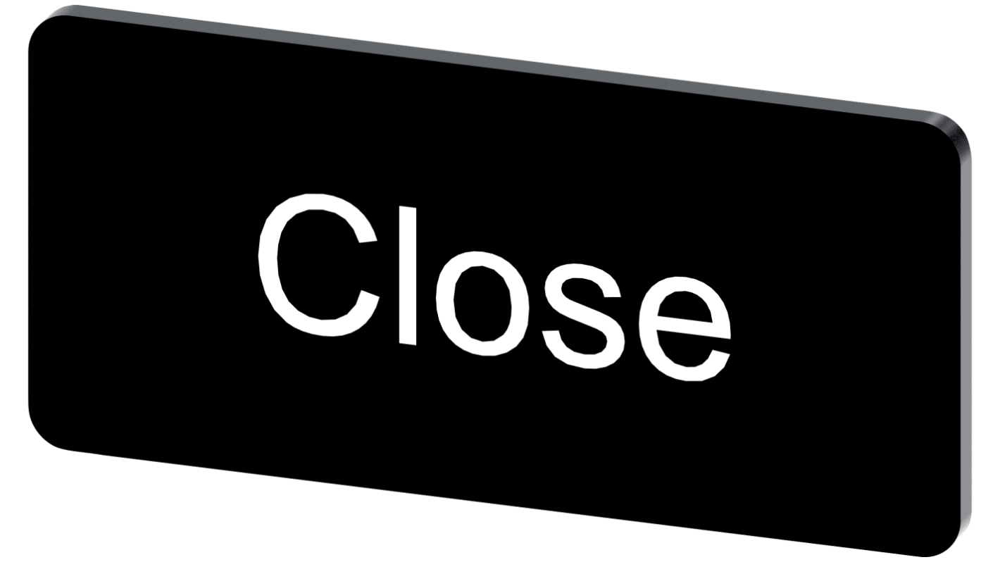 Siemens Labeling plate, Close