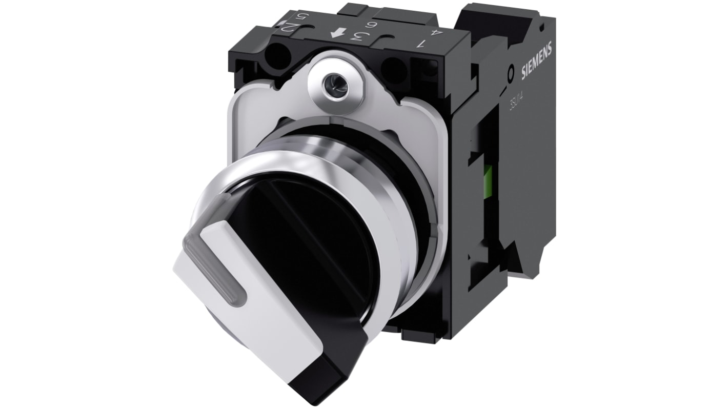 Siemens 二挡转换开关, 带灯, 10A, 500V, IP66, IP67, IP69K, SIRIUS ACT 3SU11系列
