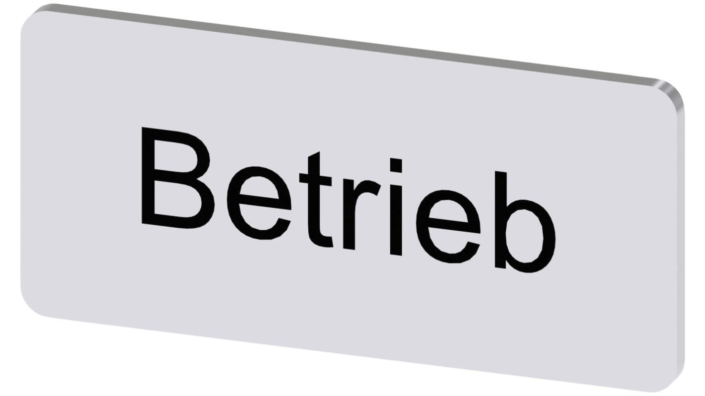 Siemens Labeling plate, Betrieb