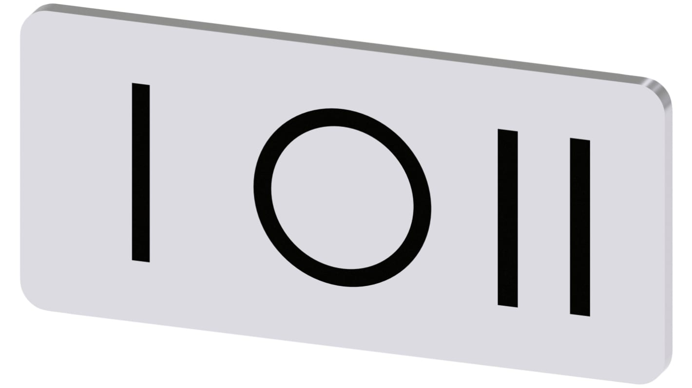 Siemens 按钮标识牌 标签板, "I - O - II"文字, SIRIUS ACT 3SU19系列
