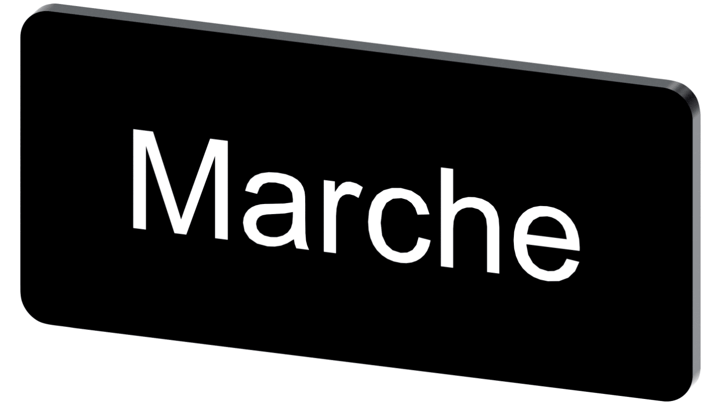 Siemens 按钮标识牌 标签板, "Marche"文字, SIRIUS ACT 3SU19系列