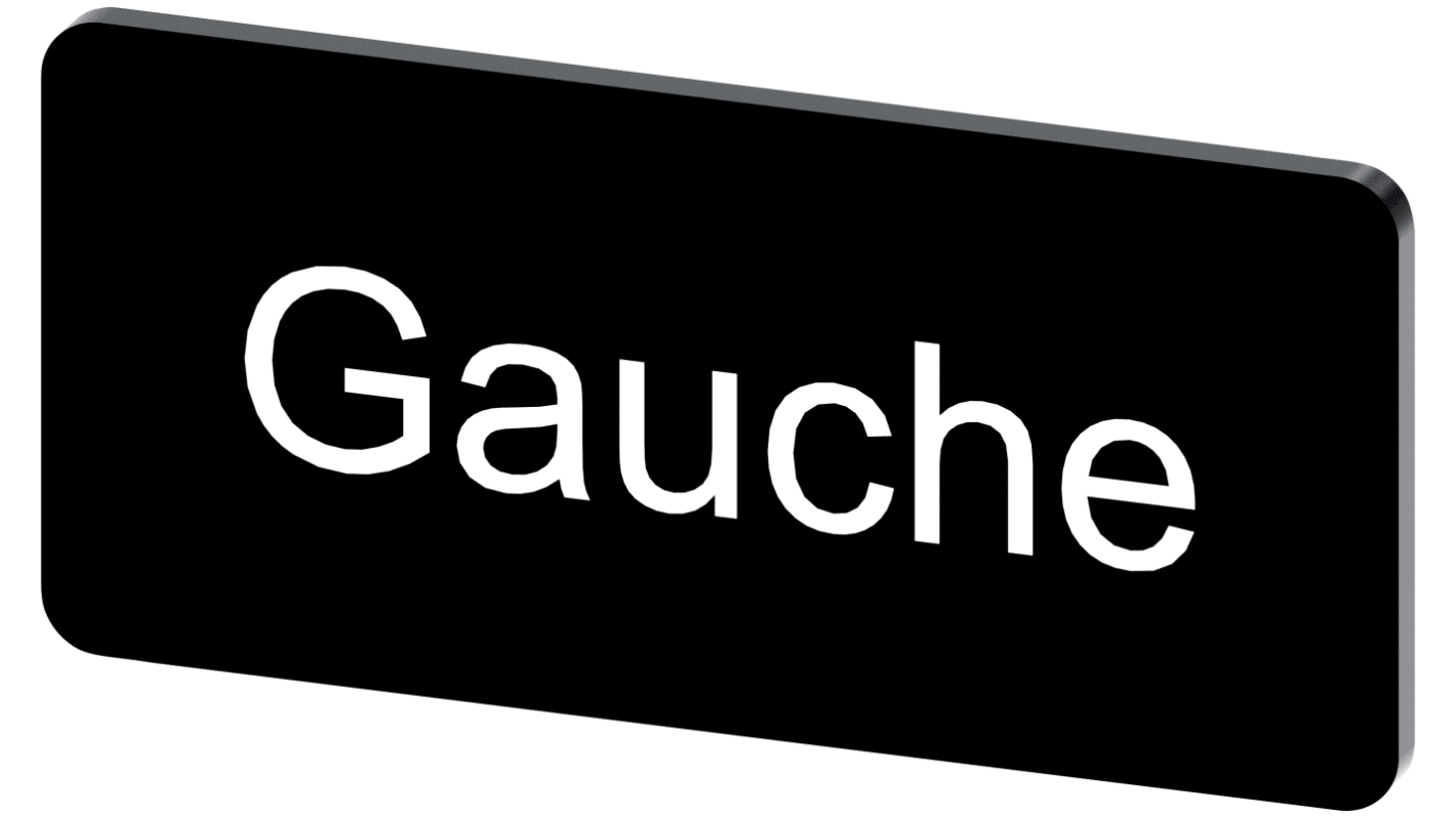 Siemens 按钮标识牌 标签板, "Gauche"文字, SIRIUS ACT 3SU19系列