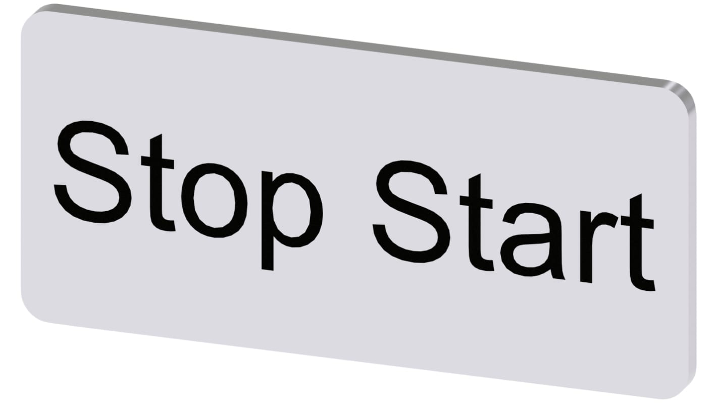 Siemens Labeling plate, Stop - Start