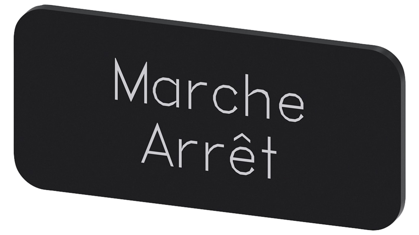 Siemens Labeling plate, Marche Arrêt