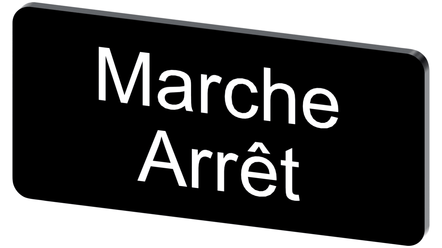 Siemens Labeling plate, Marche Arrêt