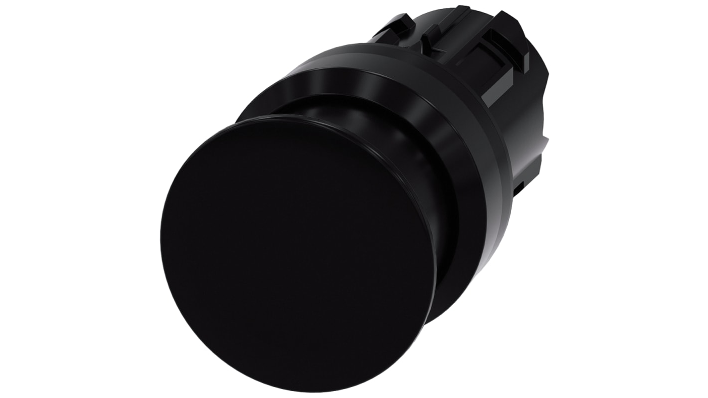 Siemens SIRIUS ACT 3SU10 Series Black Momentary Push Button Head, 22mm Cutout, IP66, IP67, IP69K