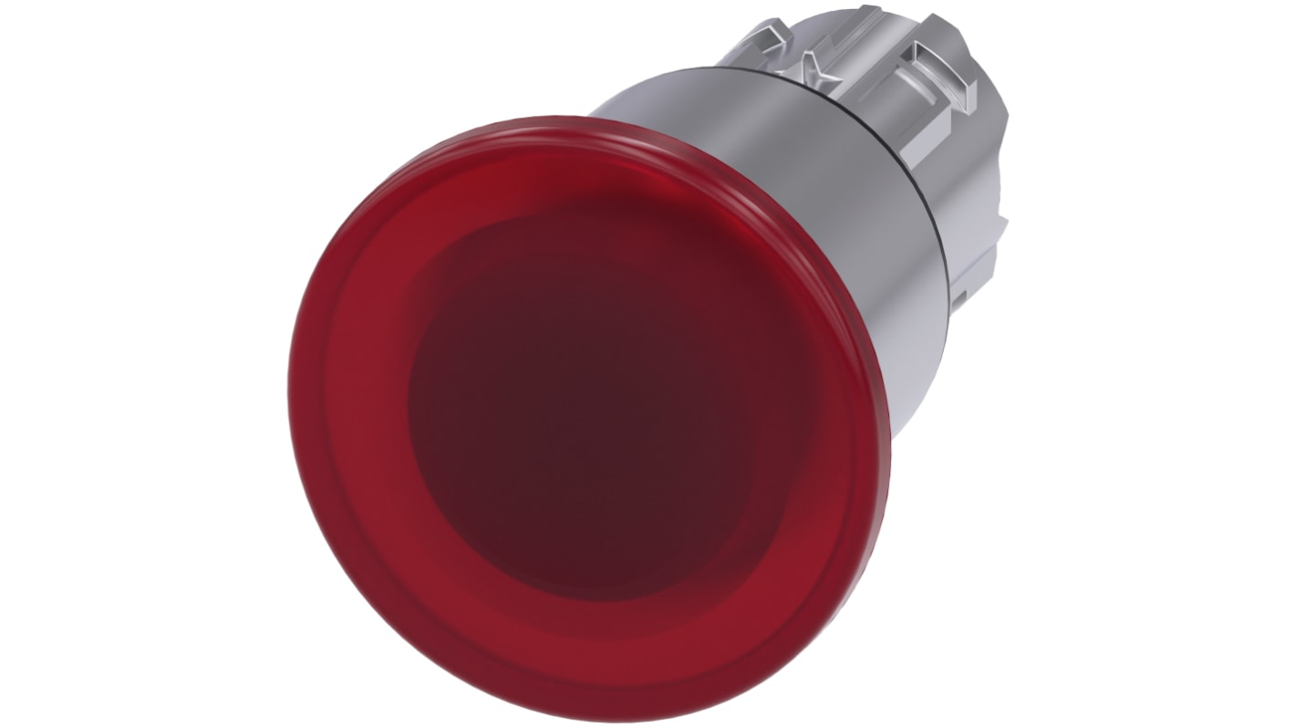 Siemens SIRIUS ACT 3SU10 Series Red Latching Push Button Head, 22mm Cutout, IP66, IP67, IP69K