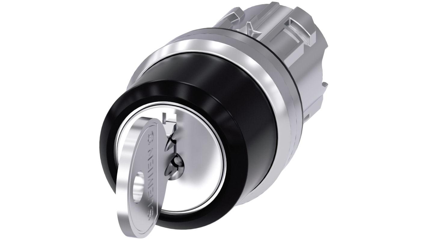 Siemens SIRIUS ACT 3SU10 3-position Key Switch Head, Momentary, 22mm Cutout