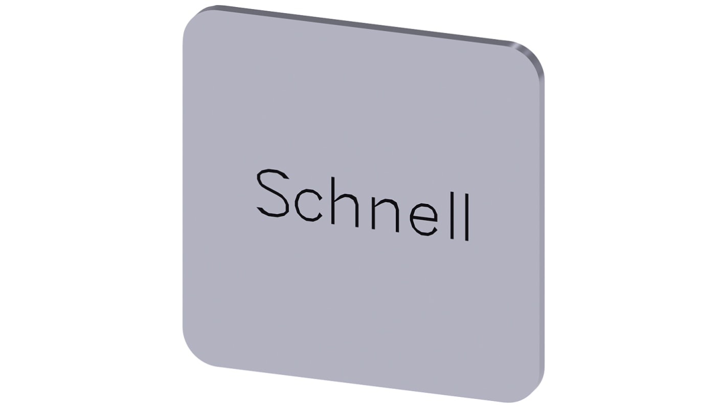 Siemens Labeling plate, Schnell