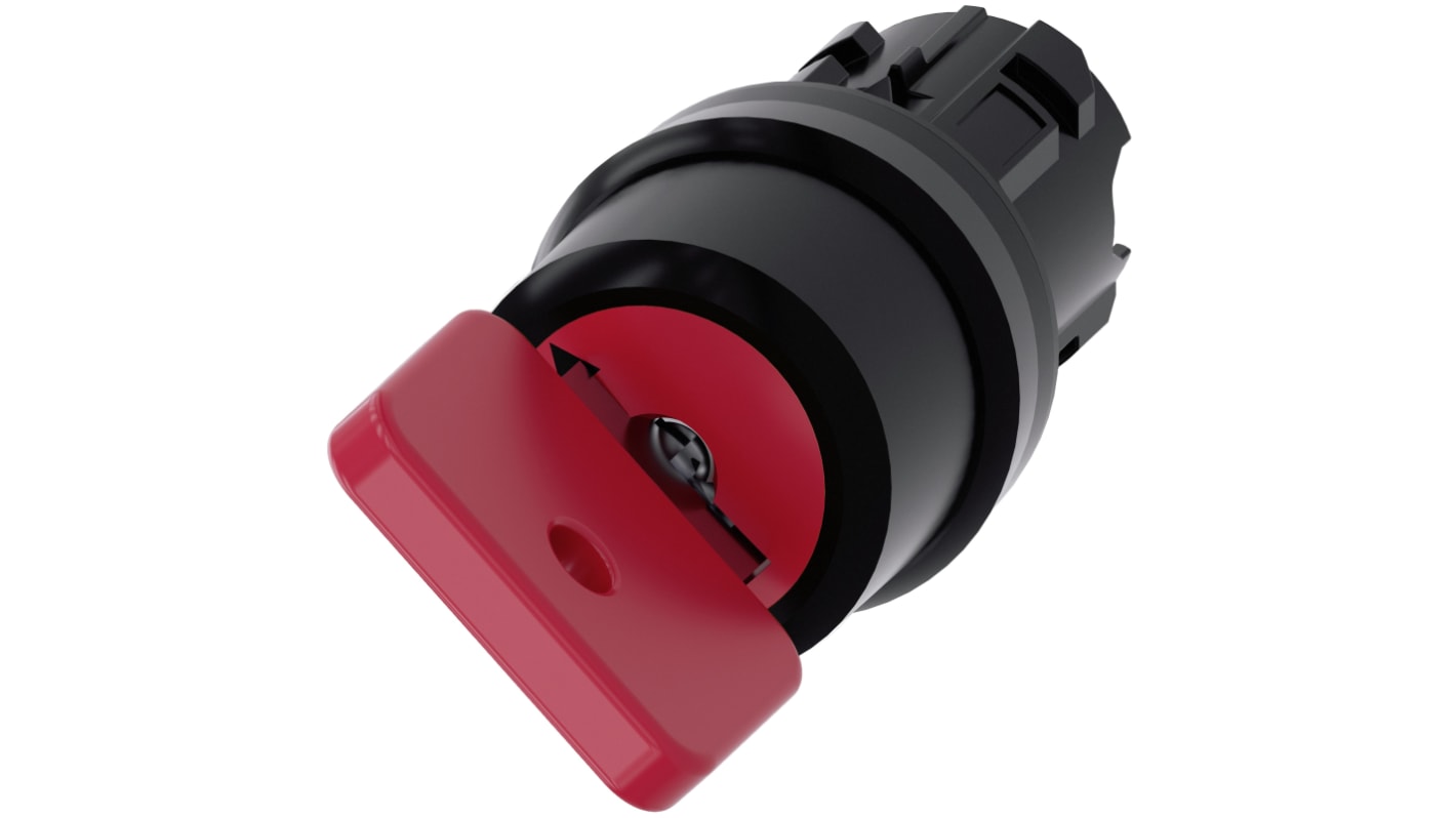 Siemens SIRIUS ACT 3SU10 2-position Key Switch Head, Latching, 22mm Cutout