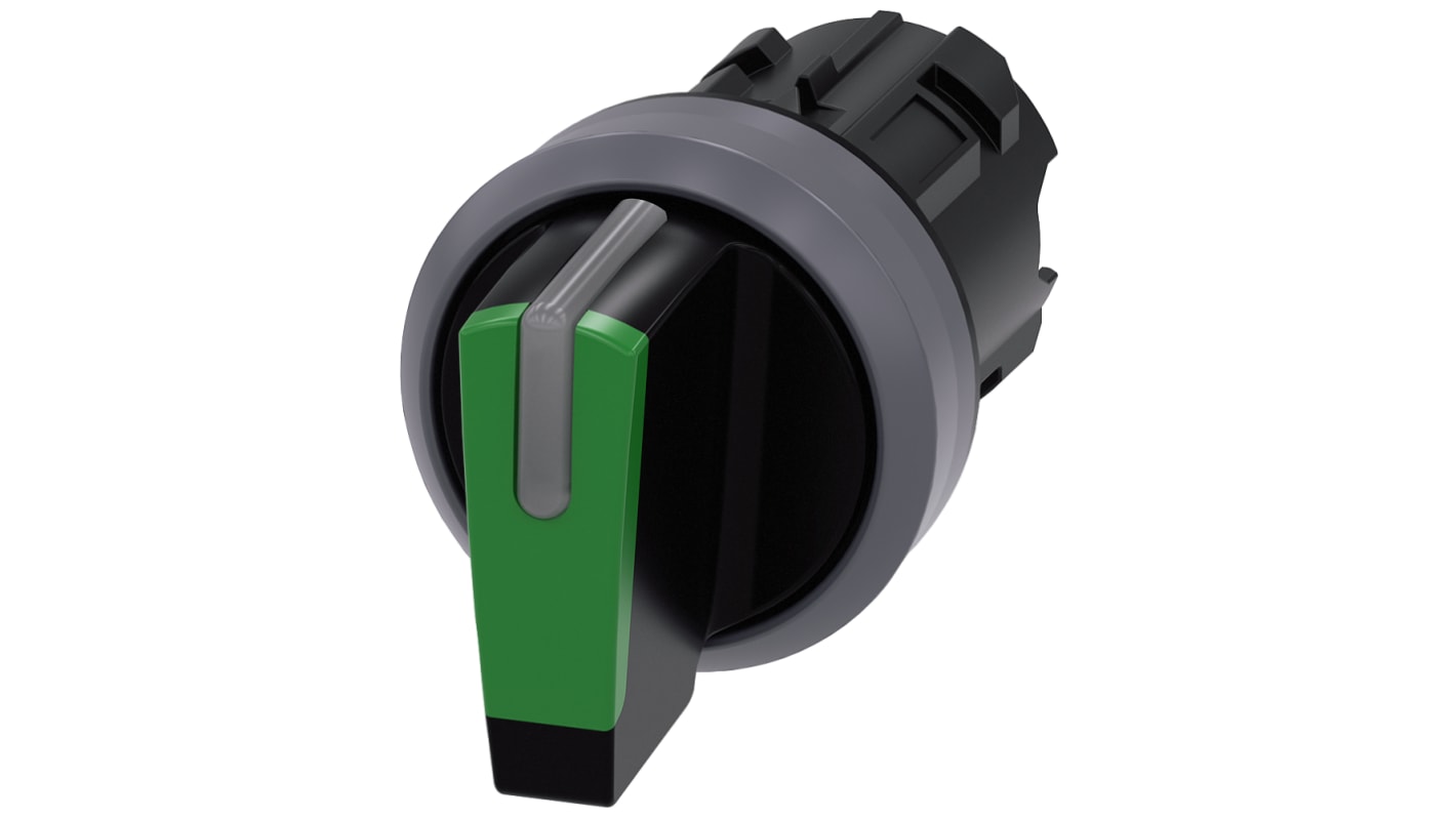 Siemens SIRIUS ACT 3-position Selector Switch Head, Latching, 22mm Cutout