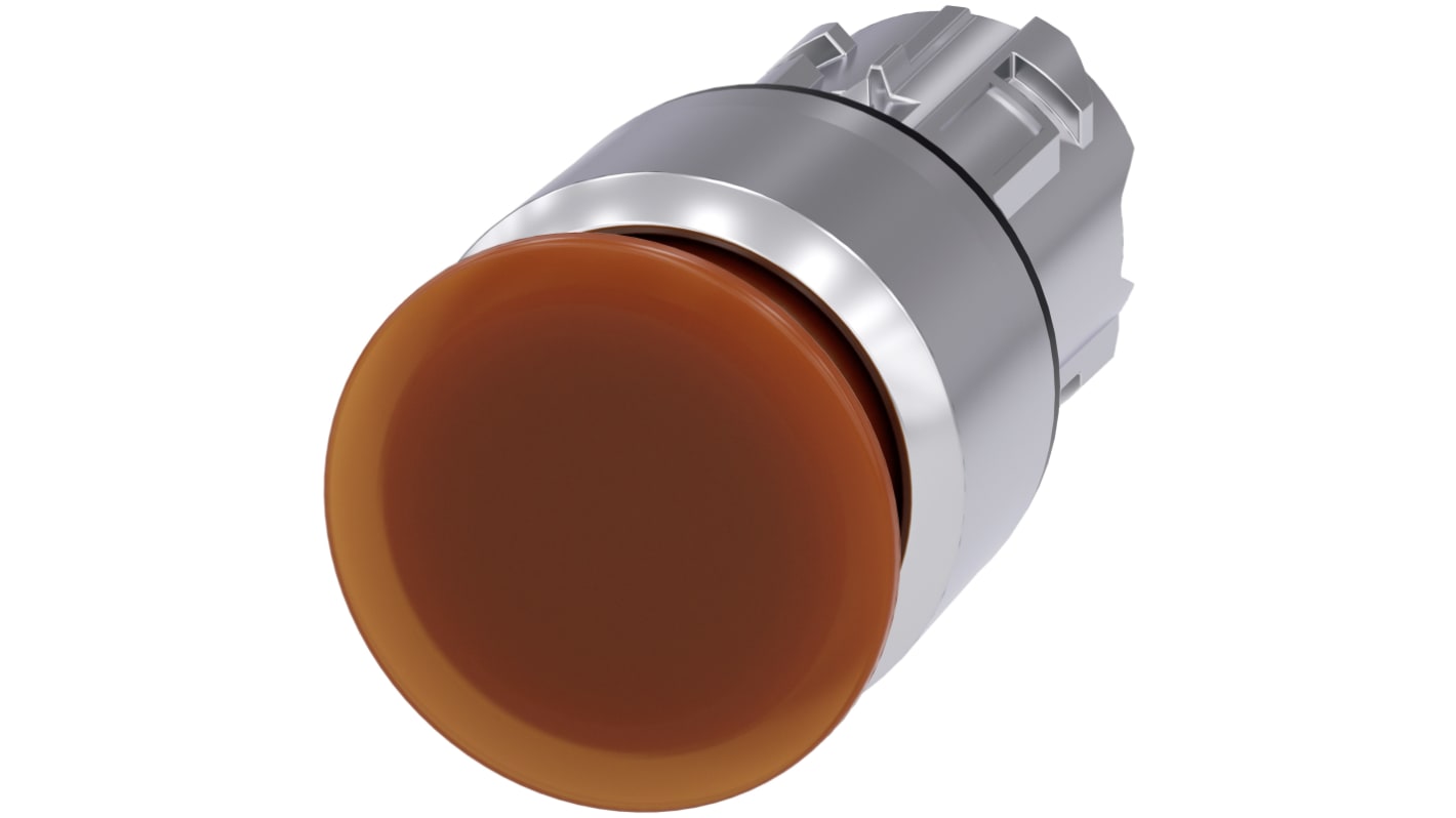 Siemens SIRIUS ACT 3SU10 Series Amber Latching Push Button Head, 22mm Cutout, IP66, IP67, IP69K
