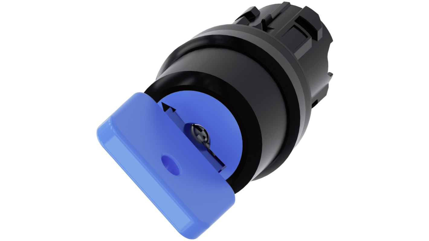 Siemens SIRIUS ACT 3SU10 2-position Key Switch Head, Momentary, 22mm Cutout