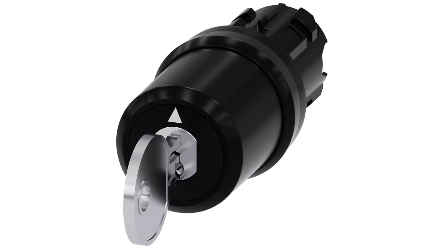 Siemens SIRIUS ACT 3SU10 3-position Key Switch Head, Momentary, 22mm Cutout