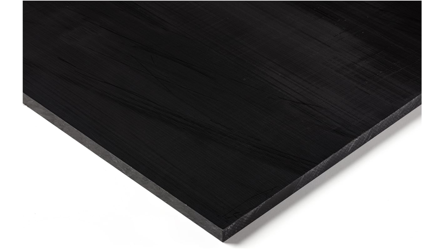 RS PRO Black Plastic Sheet, 500mm x 500mm x 30mm