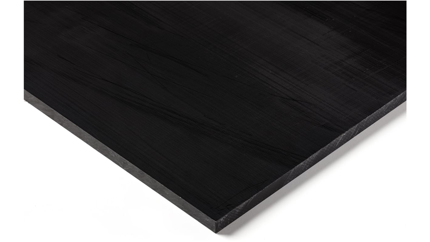 RS PRO Black Plastic Sheet, 500mm x 500mm x 50mm