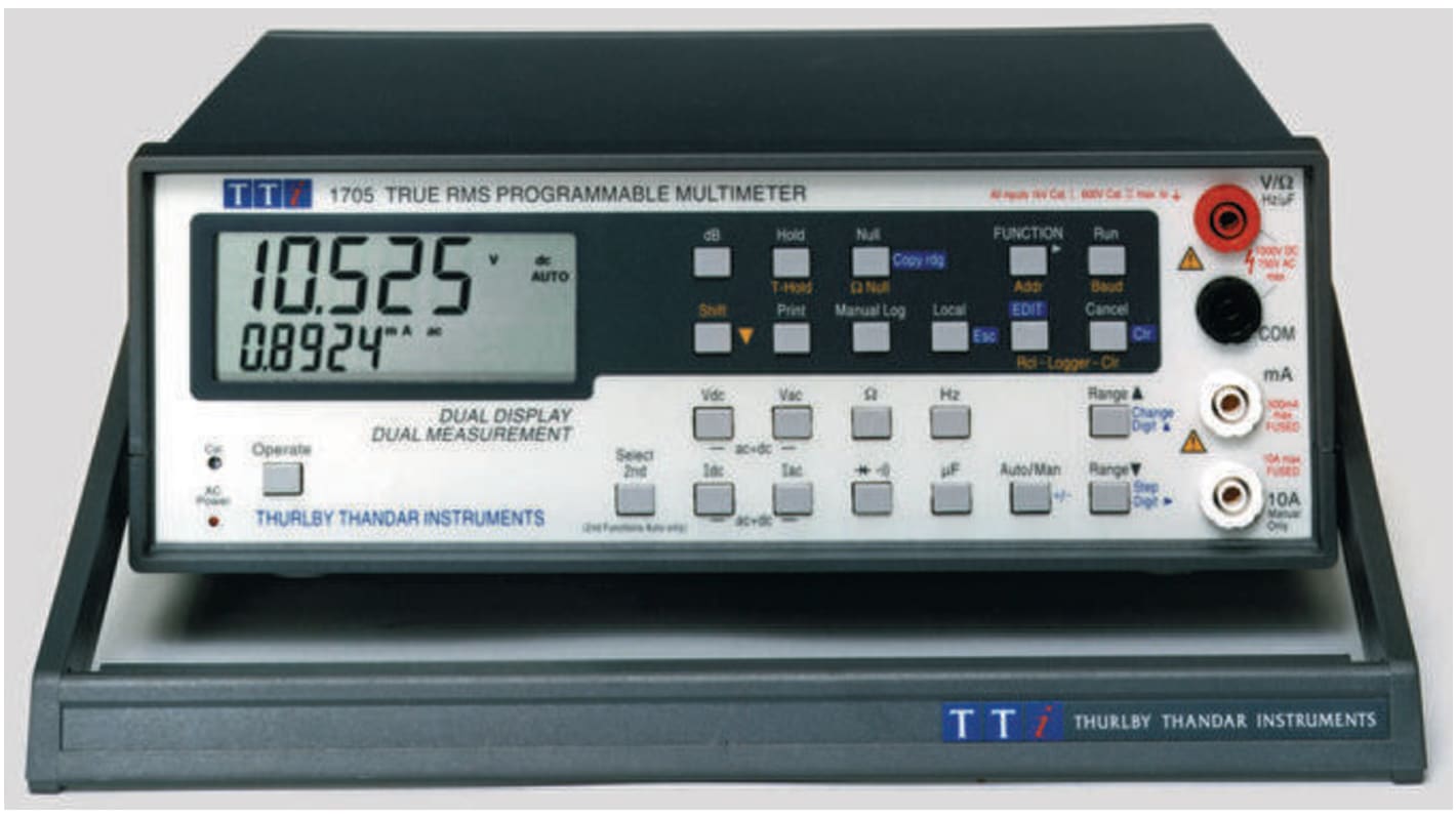 Aim-TTi 1705 Bench LCD Digital Multimeter, True RMS, 10A ac Max, 10A dc Max, 750V ac Max