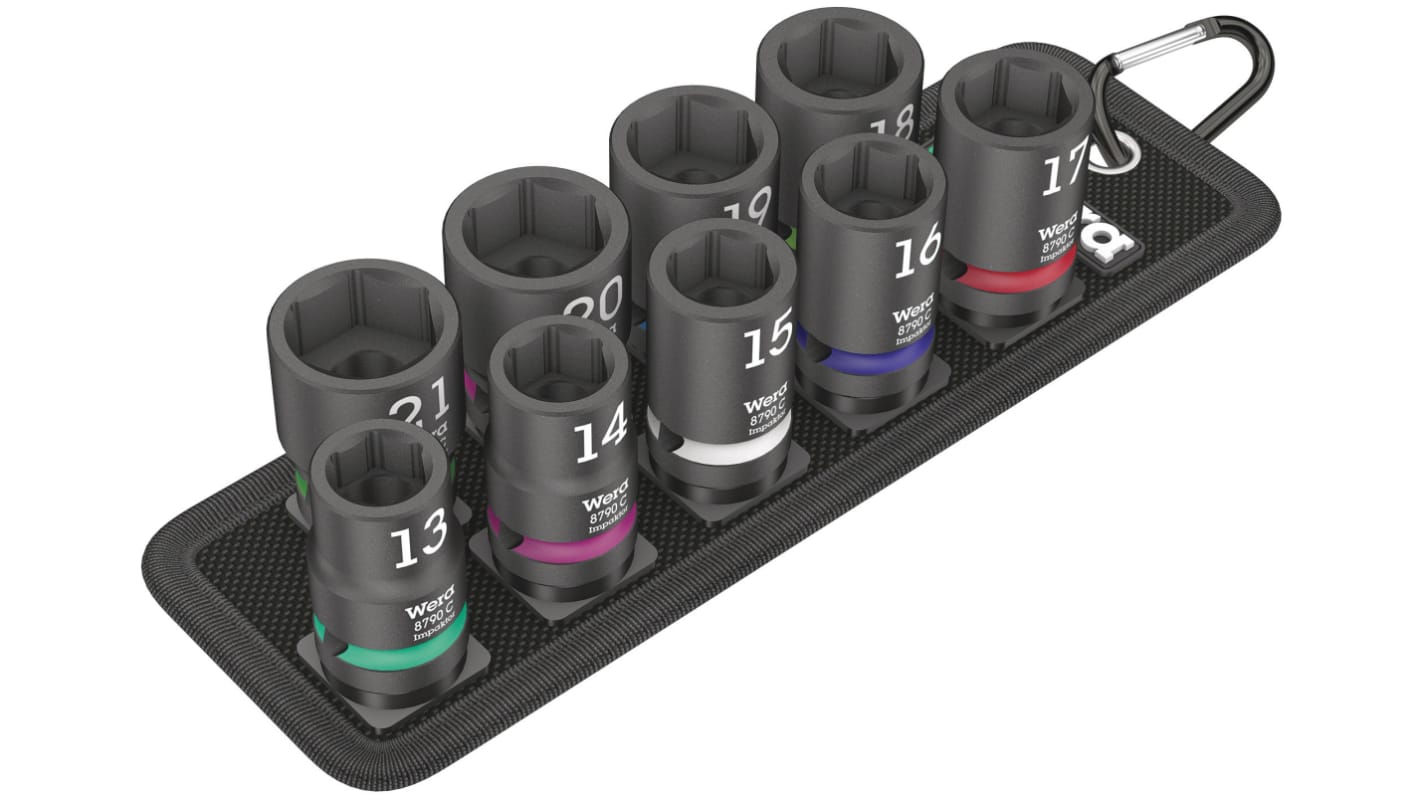 Wera 13 → 21mm, 1/2 in Drive Impact Socket