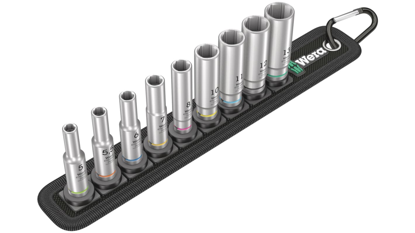 Wera 1/4 in Deep Socket Set