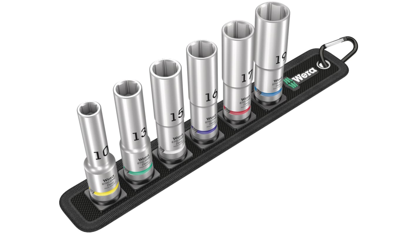 Set di bussole Wera, guida quadrata da 1/2 poll.
