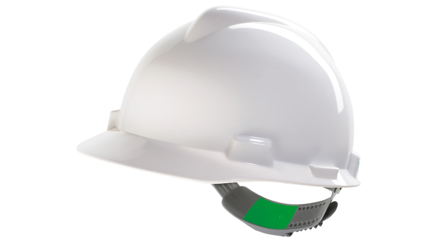 MSA Safety V-Gard White Safety Helmet , Adjustable