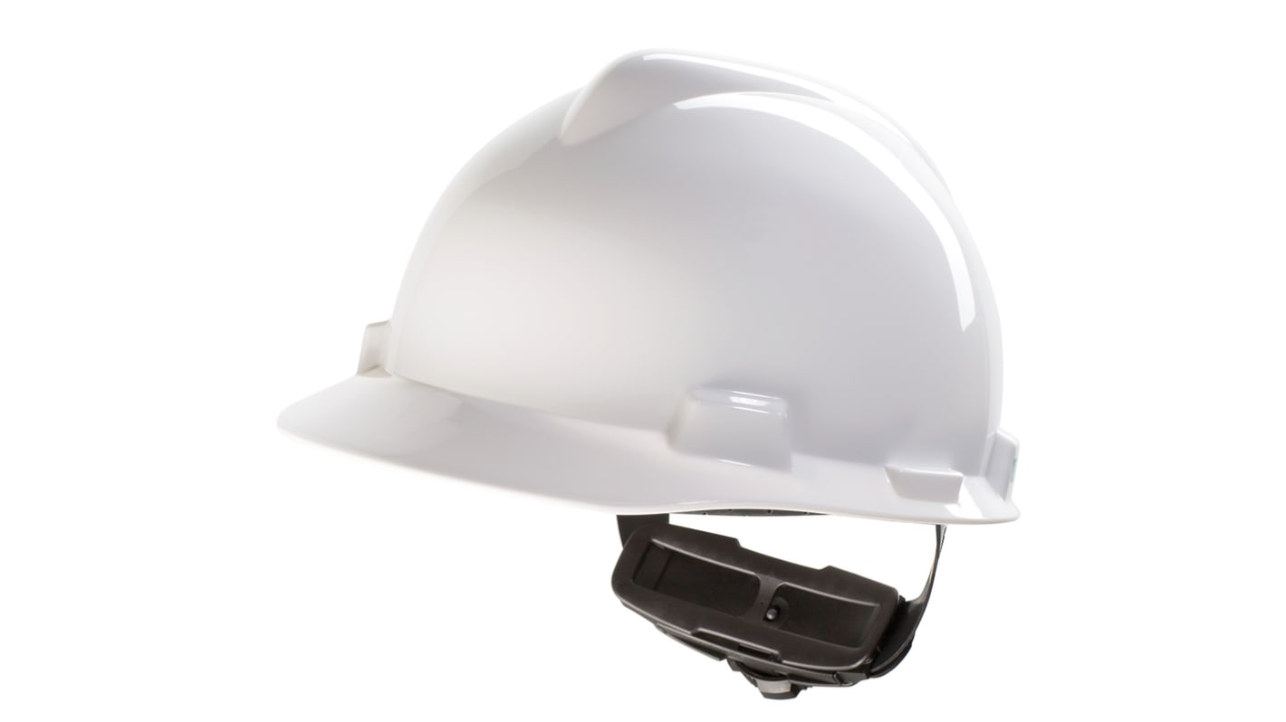 MSA Safety V-Gard White Safety Helmet , Adjustable