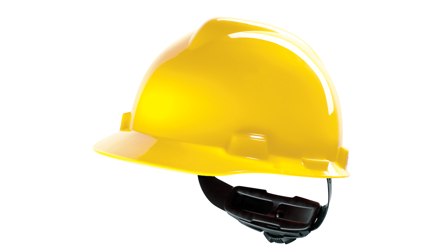GV122 0000000 000 MSA Safety V Gard Yellow Safety Helmet Adjustable RS