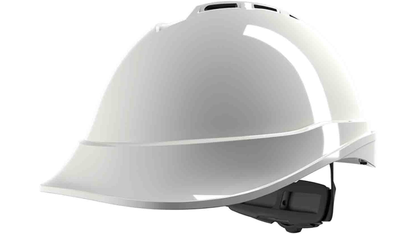 MSA Safety V-Gard 200 White Safety Helmet, Adjustable, Ventilated