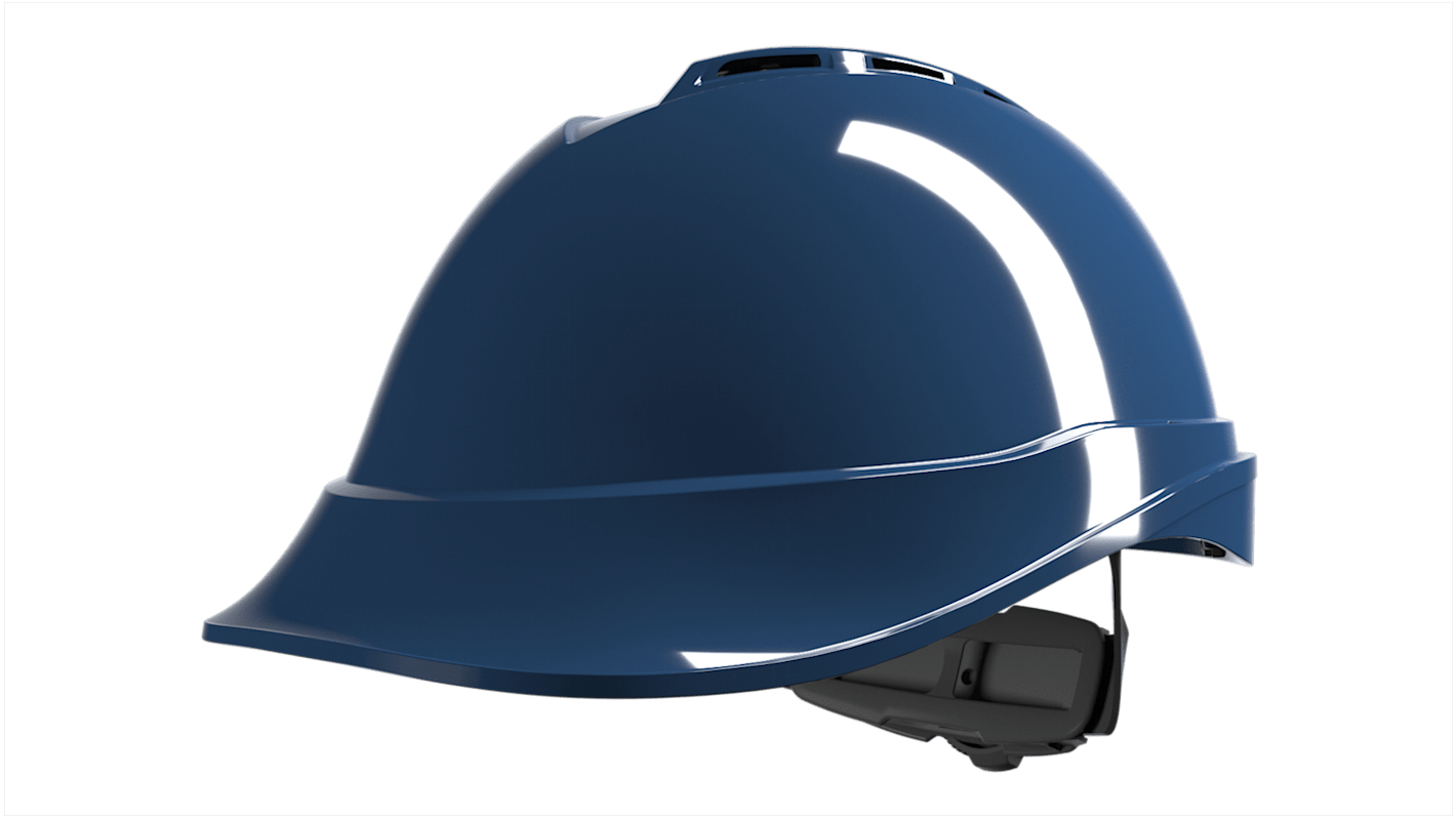 MSA Safety V-Gard 200 Blue Safety Helmet , Adjustable, Ventilated