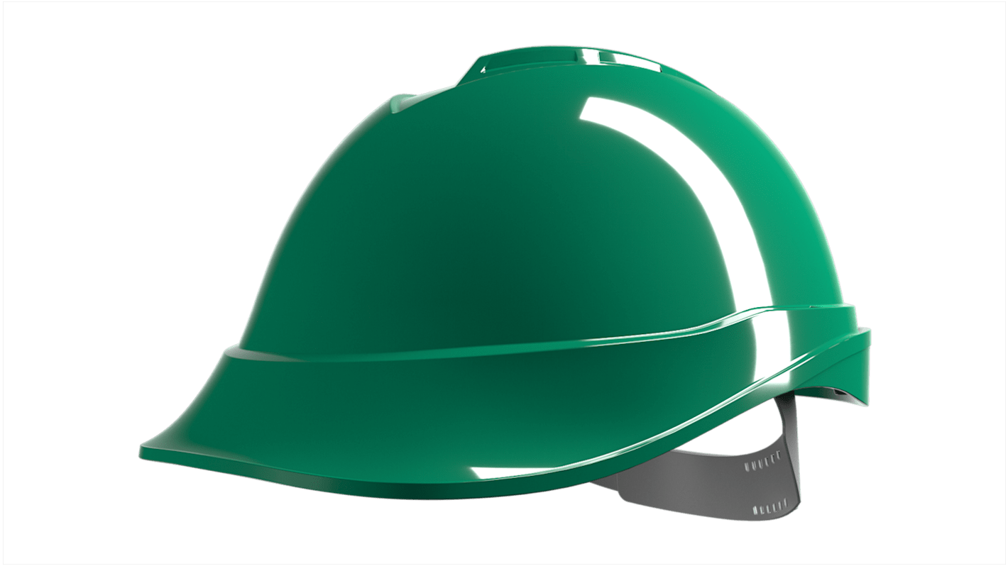 MSA Safety V-Gard 200 Green Safety Helmet , Adjustable