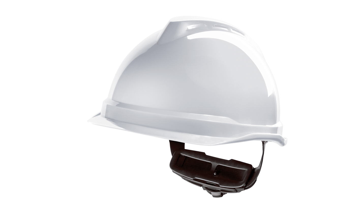 MSA Safety V-Gard 520 White Safety Helmet, Adjustable