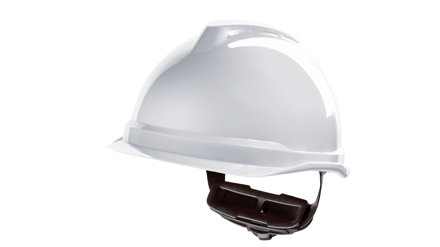 MSA Safety V-Gard 520 White Safety Helmet , Adjustable