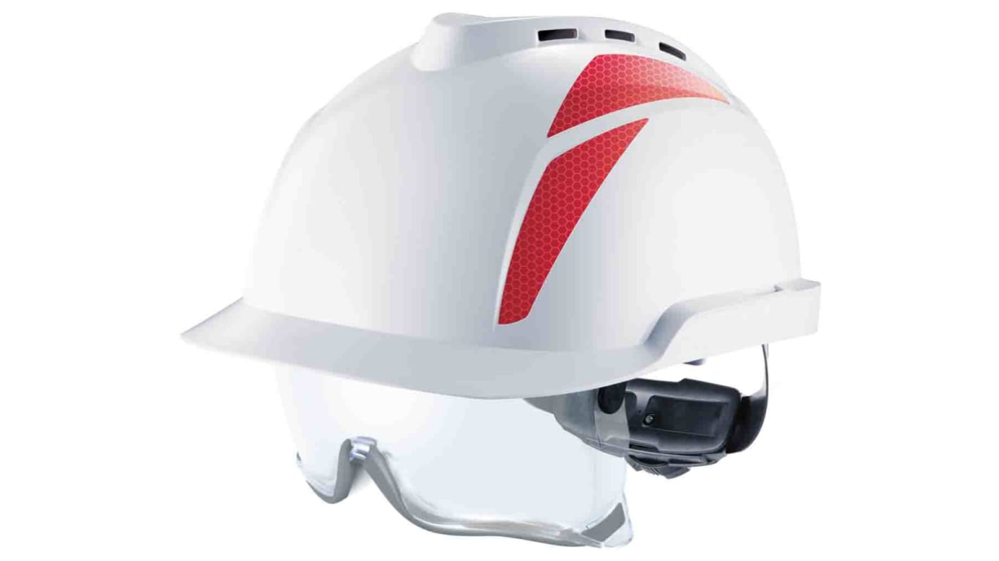 GVC1A 00000H0 000 MSA Safety V Gard 930 White Safety Helmet Adjustable Ventilated RS