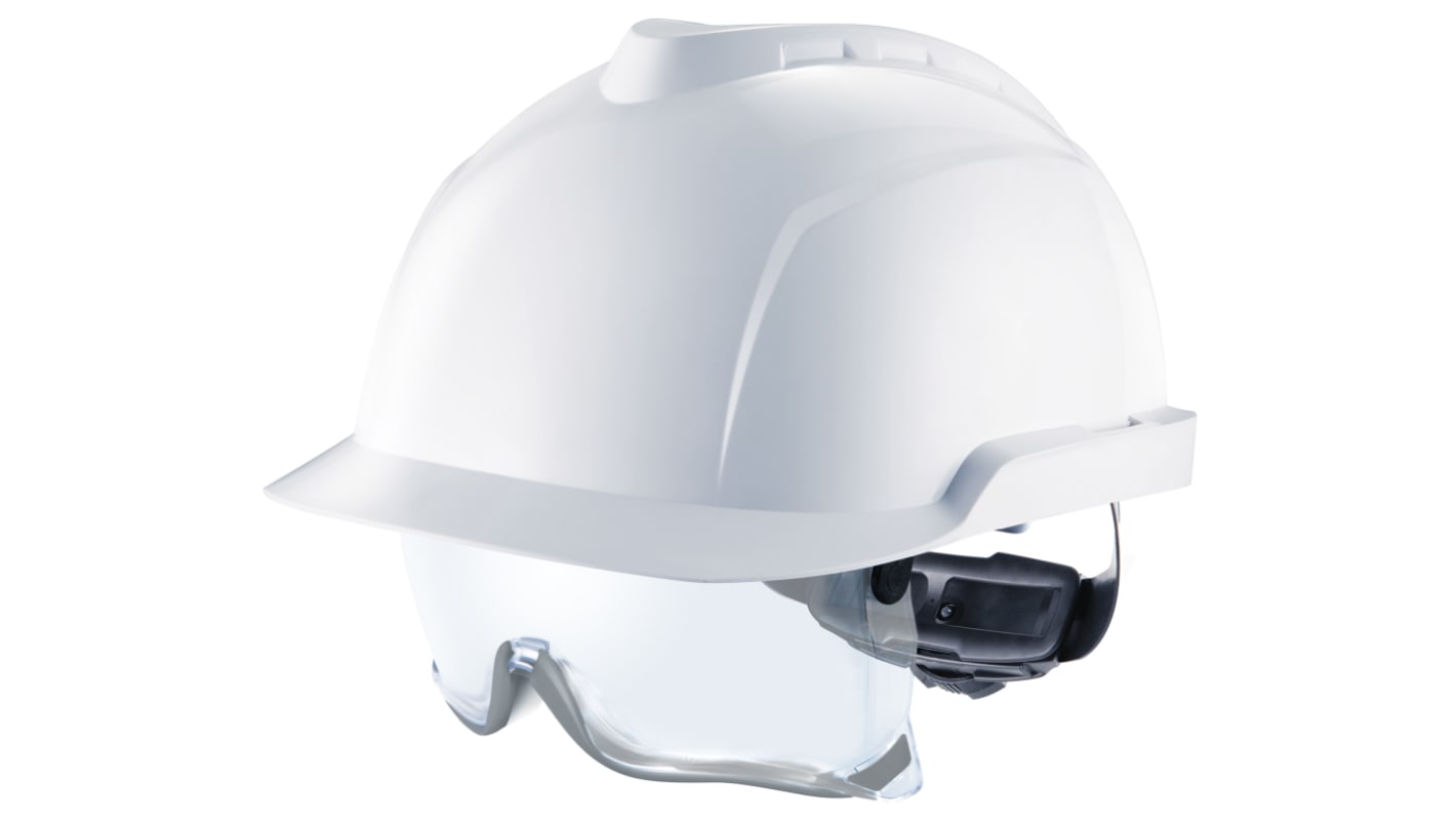 MSA Safety V-Gard 930 White Safety Helmet , Adjustable