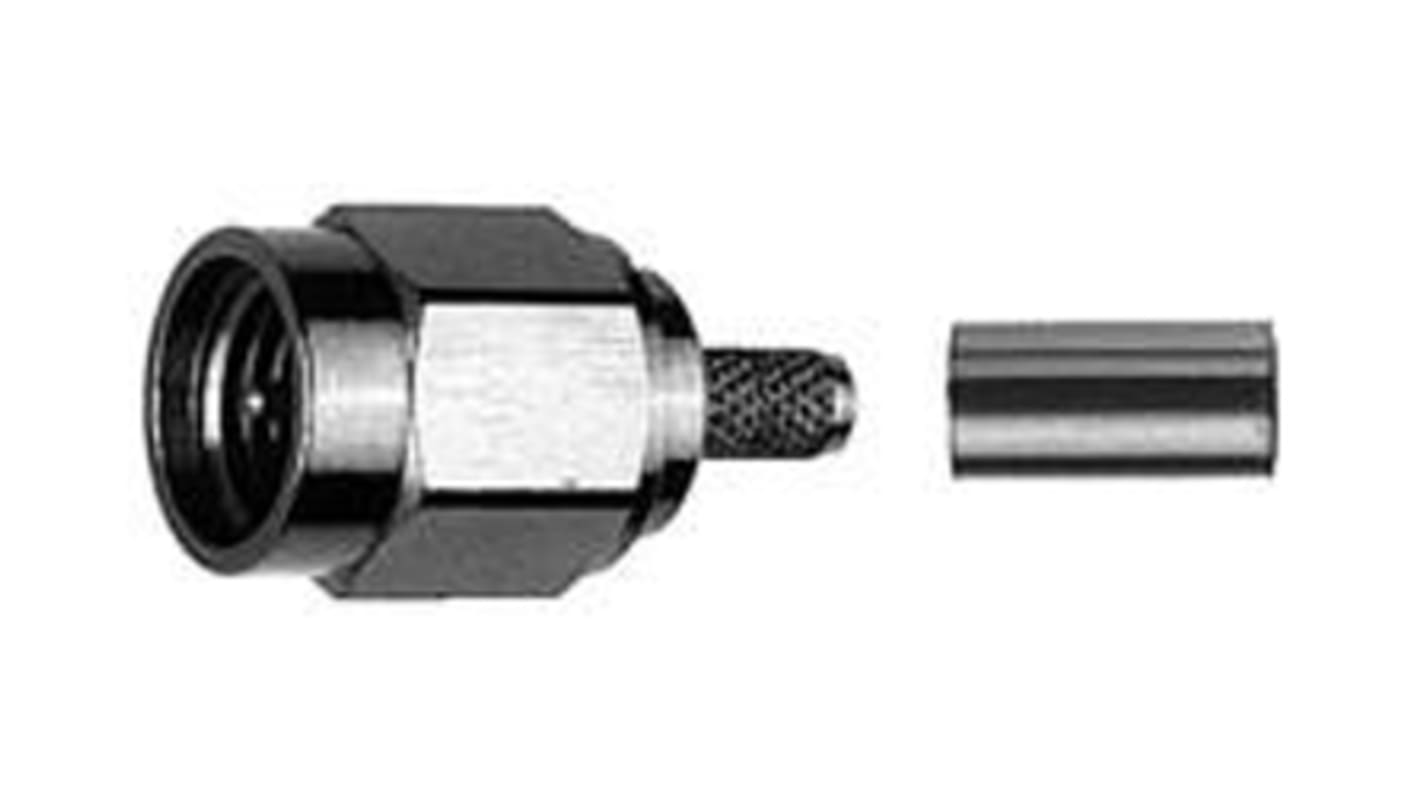 Connettore coassiale Ad angolo diritto Telegartner, Maschio, 50Ω, Montaggio su cavo