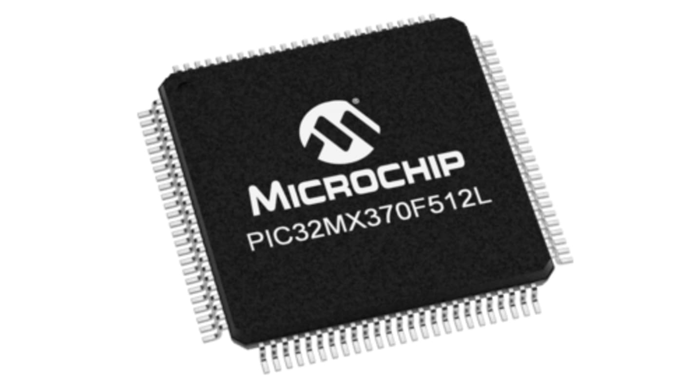 Microchip PIC32MX370F512L-I/PF, 32bit PIC Microcontroller, PIC32MX, 100MHz, 512 kB Flash, 100-Pin TQFP