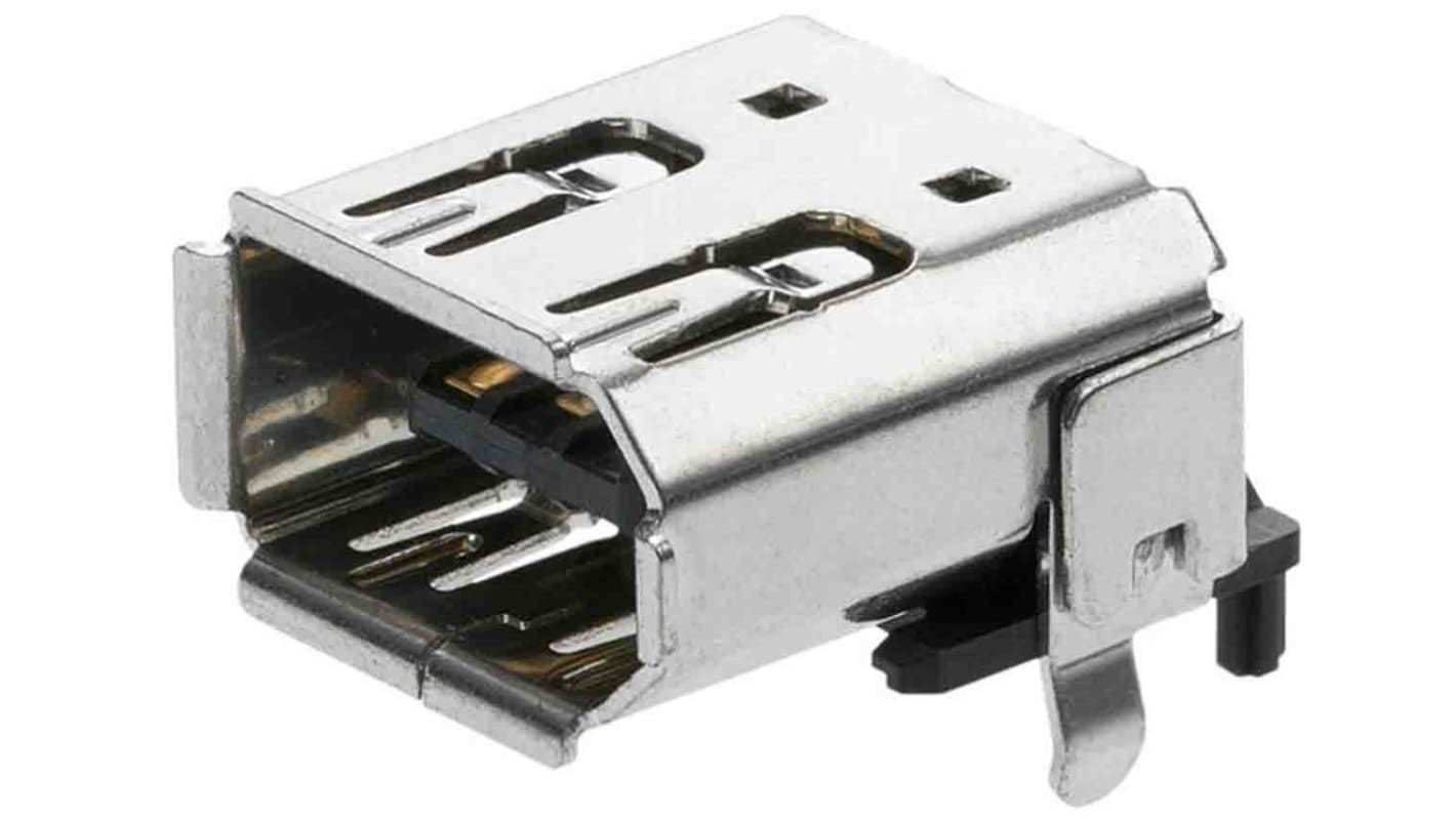 Molex 6 Way Right Angle Surface Mount Firewire Connector, Socket