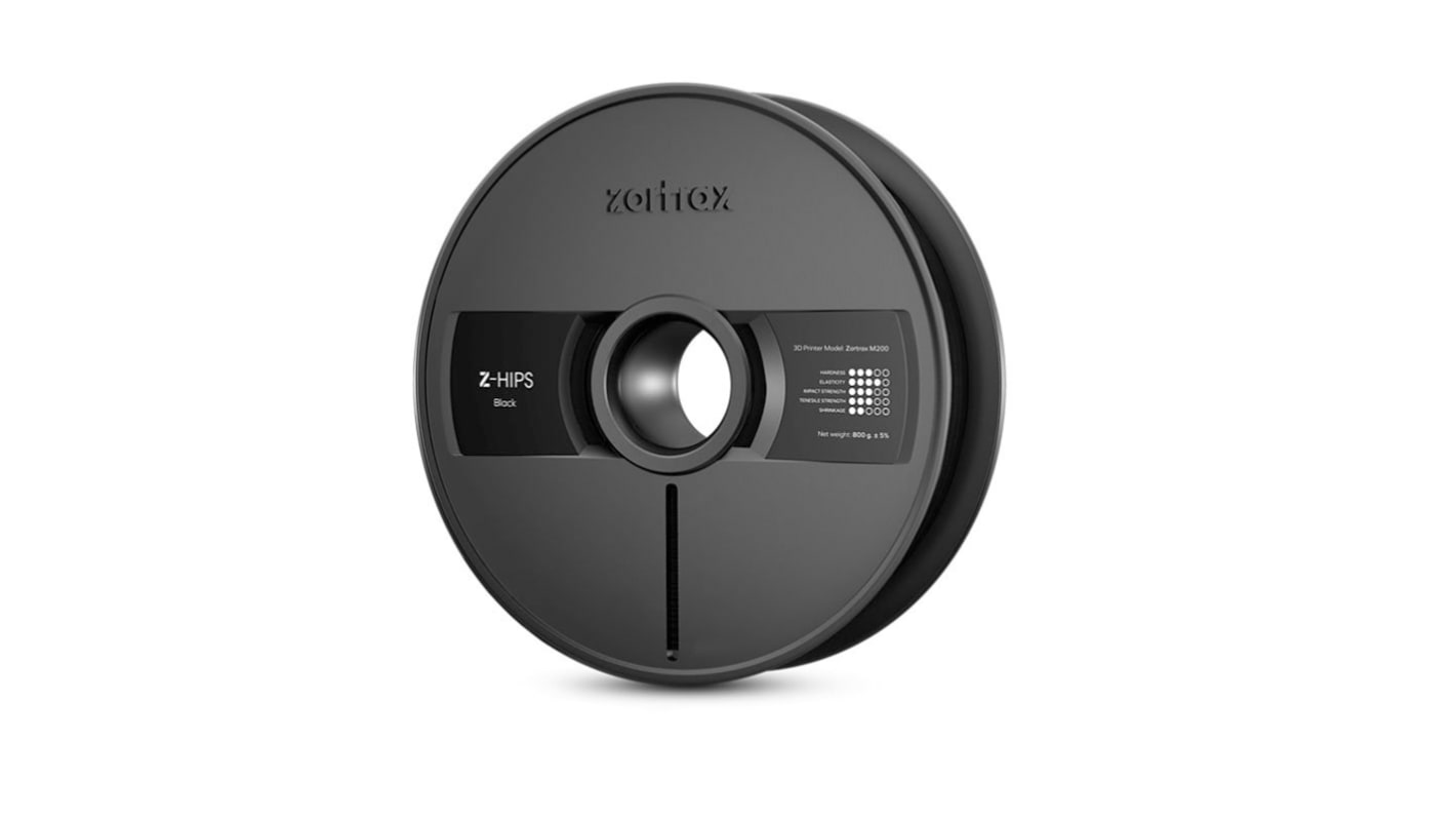 Zortrax 1.75mm Black HIPS 3D Printer Filament, 800g